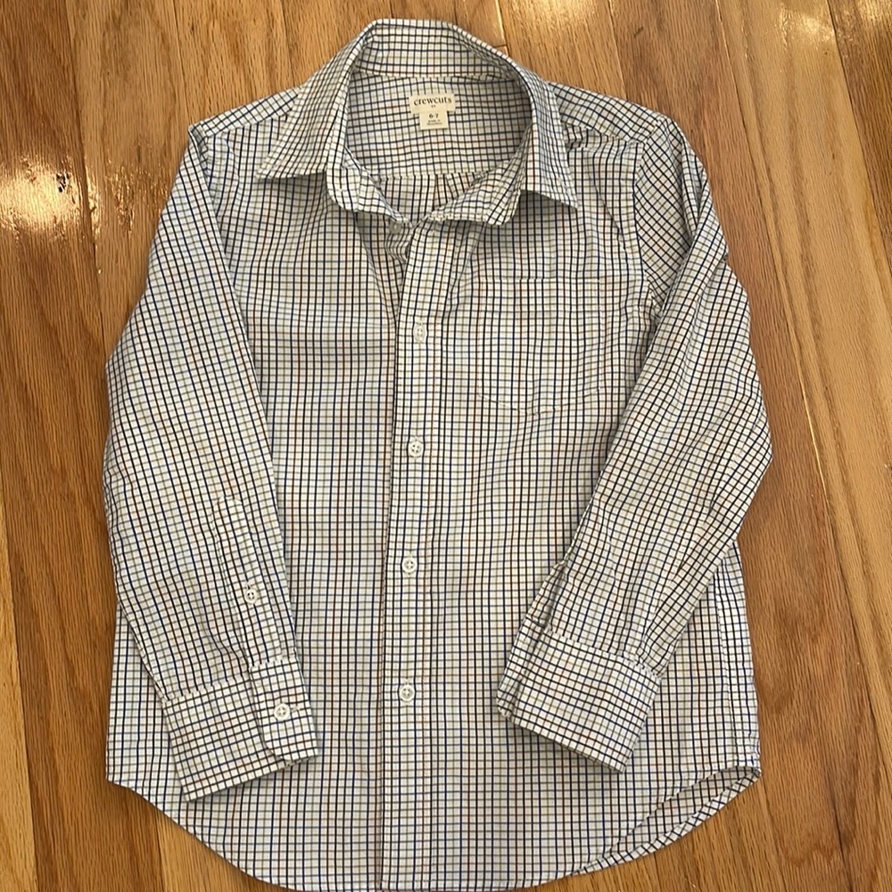 Crewcuts Boys Button Down Long Sleeve Shirt.  Size 6/7